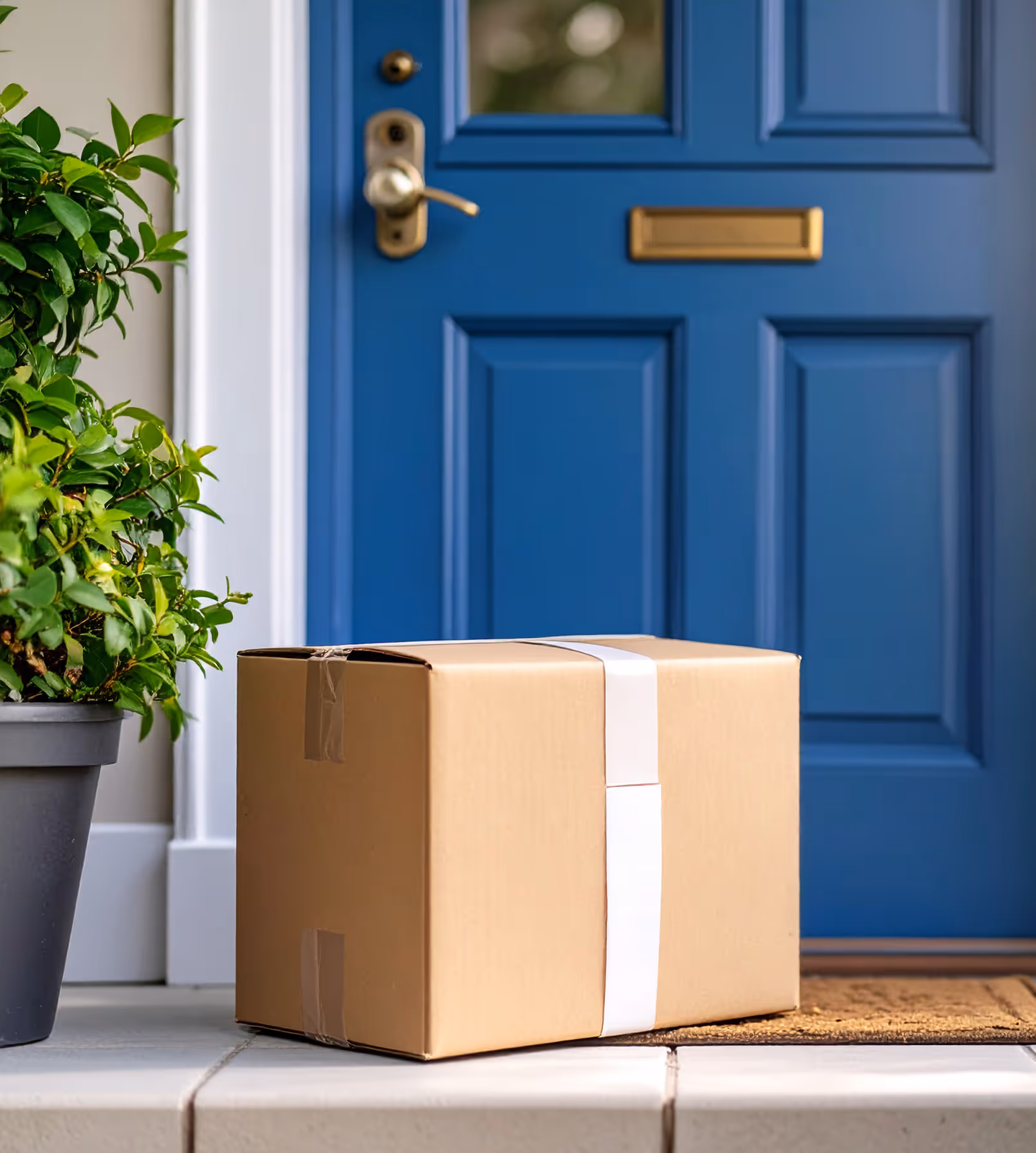 Package delivered to a patient's door